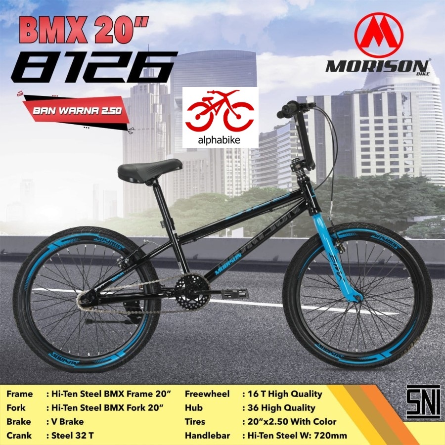 SEPEDA 20 MORISON BMX 8126 V BRAKE (BAN WARNA 2.50)