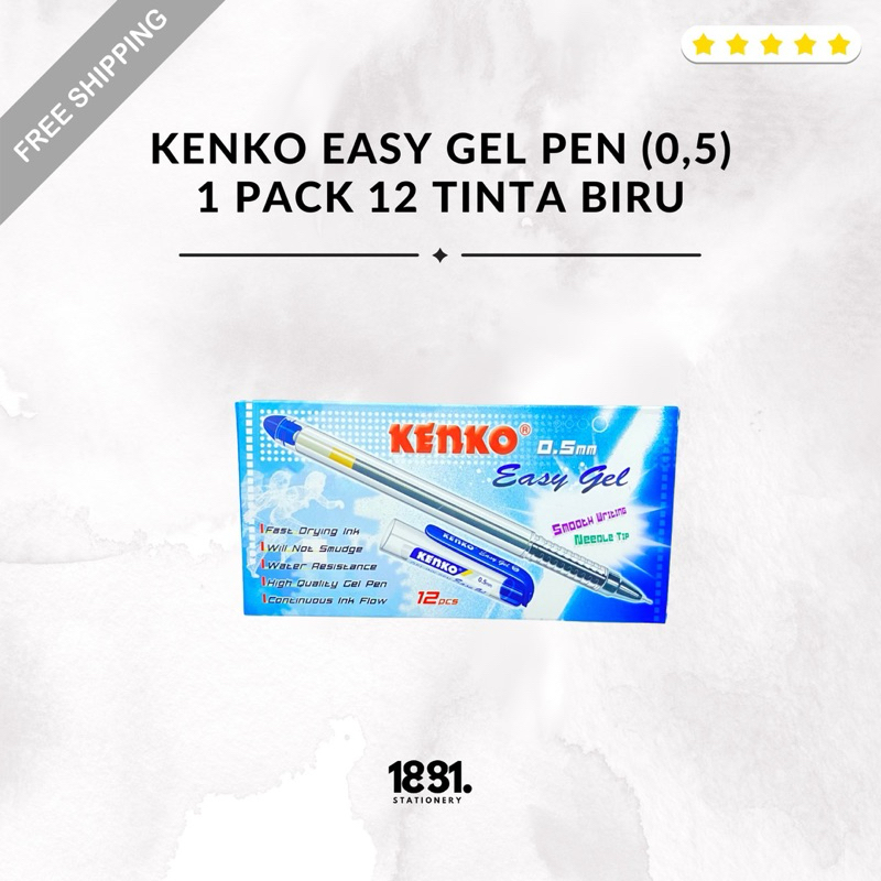 

Pulpen Gel Kenko Warna Biru | Pulpen Gel Kenko (0,5) | Pulpen Warna Biru (Pack/Pcs)
