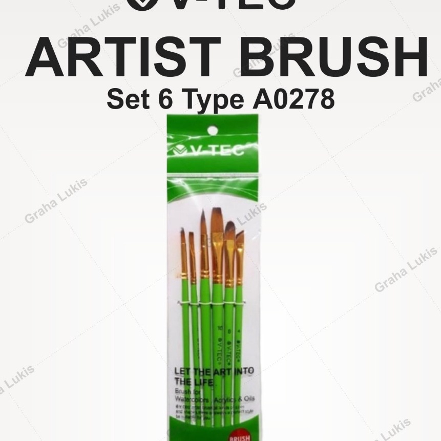 

Murah VTec Brush A278 Set 6 Kuas Lukis Set 6