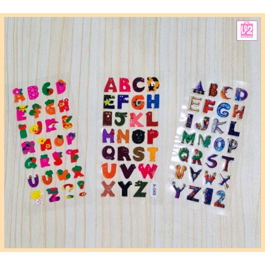 

V2_Sticker Alfabet/Sticker Alfabet Fancy/Sticker Alfabet Lucu/sticker Alfabet Murah