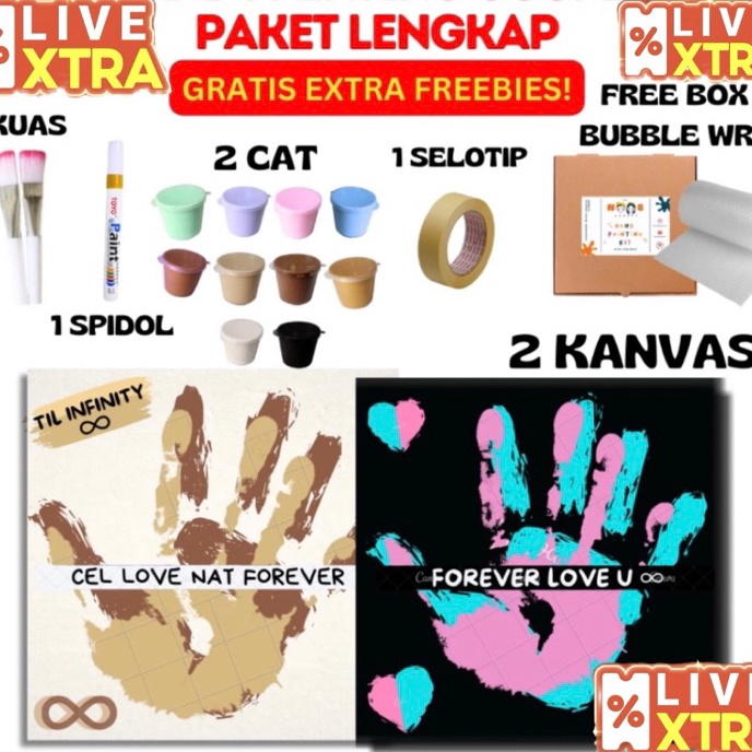 

Terlaris Hand Painting Kit Canvas By The Noob Artist Kanvas Cap Tangan Couple Canvas 2x2 cm Kanvas Lukis Tangan Couple