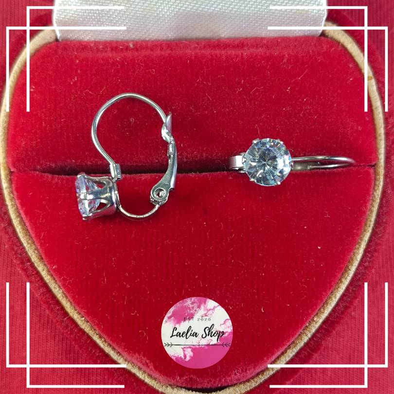 [Laelia Jewelry] Anting Permata Simpel Titanium Import Asli Anti Karat Tidak Luntur Original Asli Ke