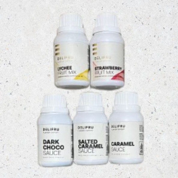 

All Variant Sample/Tester DELIFRU SAUCE | DELIFRU FRUIT MIX 100 Gr