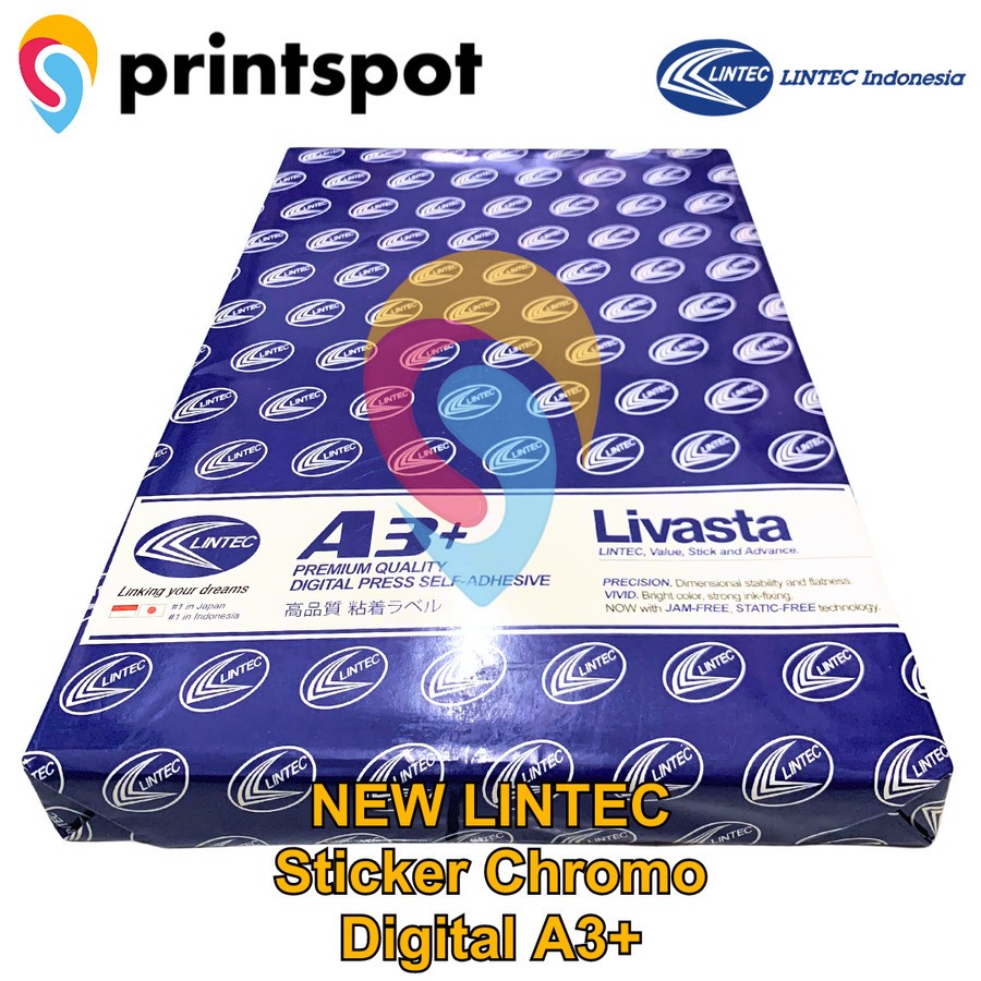 

Lintec Sticker Label Chromo Bontak A3+ New Stiker Kromo Glossy Digital Print - Pack