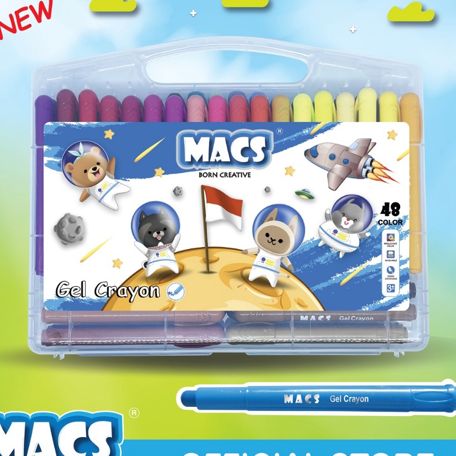 

KF7 MACS Gel Crayon 48 Warna Colors