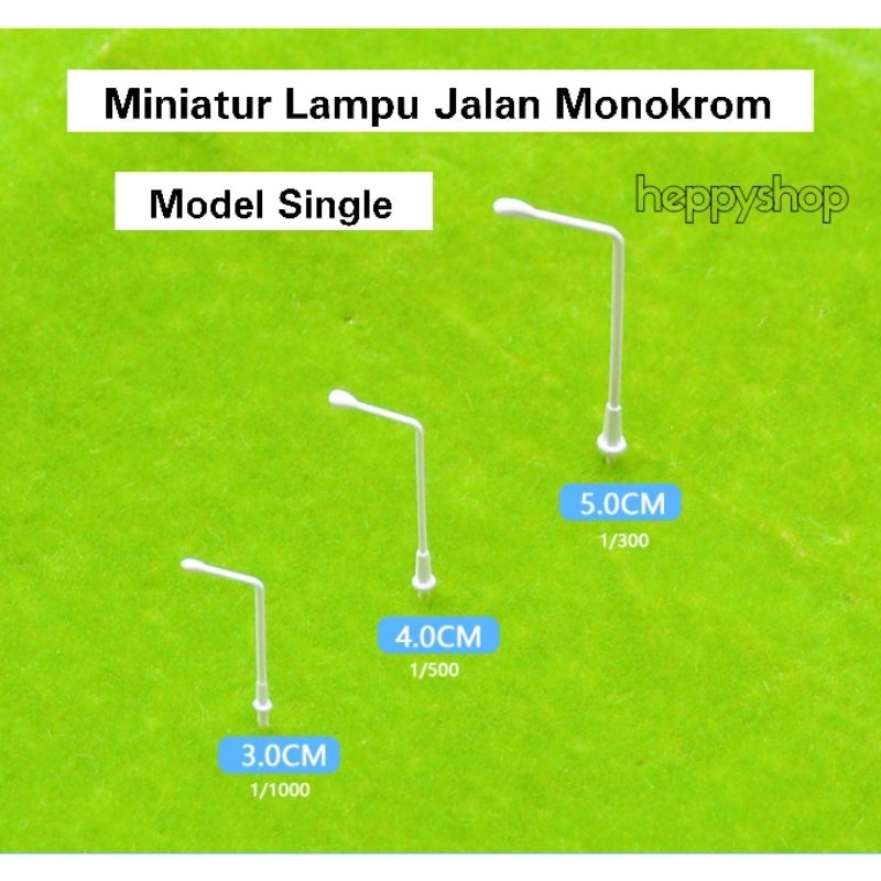 Miniatur Lampu Jalan Monokrom, Maket Lampu PJU