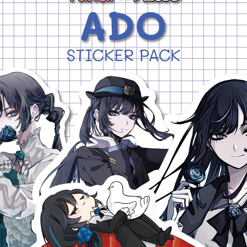 

HJ6 Stiker Pack Ado Premium Sticker Anime Wateroof