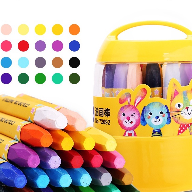 

Spesial Deli Crayon 24 Warna 12Warna Crayon Set Krayon Set Desain Barrel Menggambar Krayon Oil Pastel