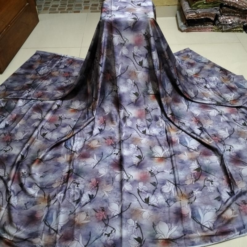 kain Armani motif cantik premium/Armani silk Lina motif
