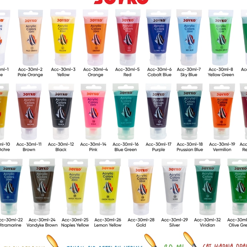 

Unggul Cat Akrilik Acrylic Color Joyko ACC3ML