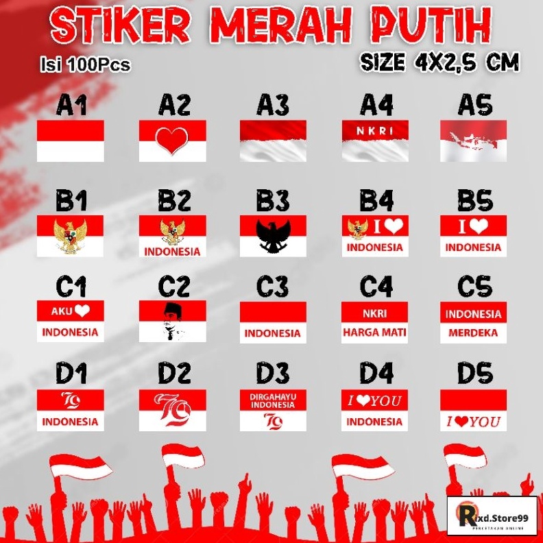 

Hemat 5 Hari Ini Stiker pipi Merah Putih ISI 1 PCS Tempelan pipi Bendera Termurah