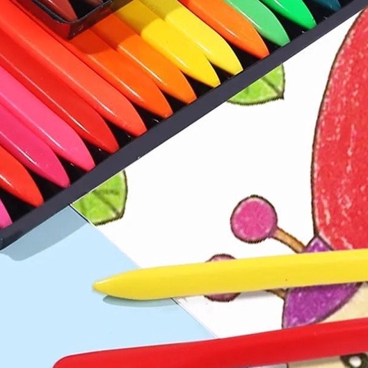 

FG2 HM92 Crayon Lab Non Toxic Krayon Triangular Crayon Plastik Anti Kotor Tangan Crayon Lab Triangle