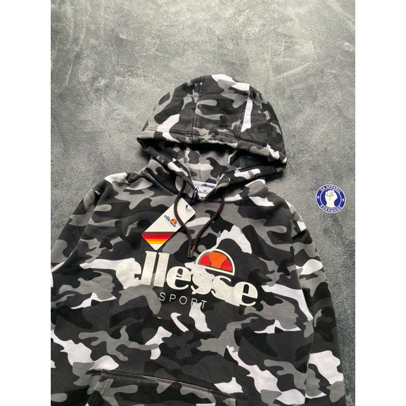 Ready stok❗️ Hoodie Ellesse Camo Memnon Black original