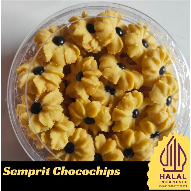 

Kue Semprit Choco chips Homemade