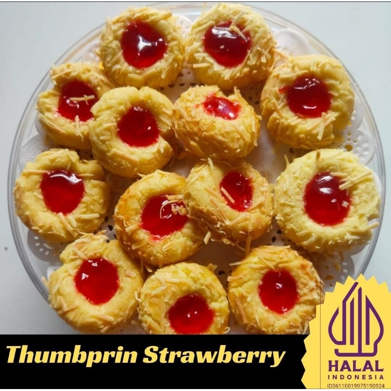 

Thumbprint strawberry cookies 500gr