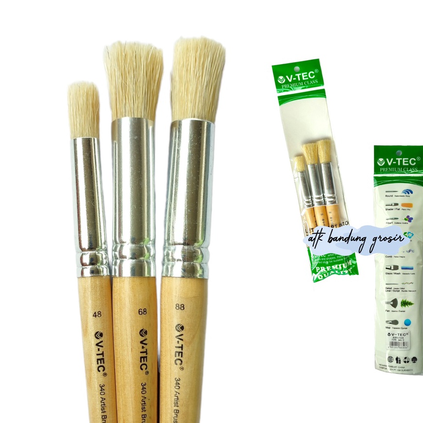 

Kilat VTec Artist Brush 343 Set 3 Vtec Artis Kuas Bulat Kuas Lukis 3 Ukuran Set3