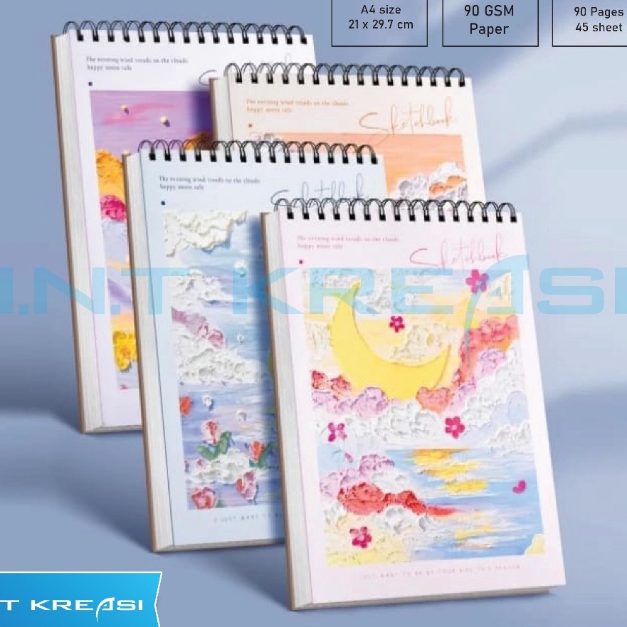 

Cepat Int Kreasi Sketchbook A4 Buku Gambar A4 Buku Sketsa Gambar Vertikal Jilid Spiral 45 Lembar 9Halaman