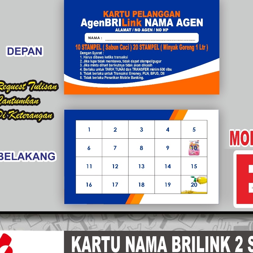 

Terjangkau Kartu Nama Member Kartu Agen BRI Kartu Pelanggan 224