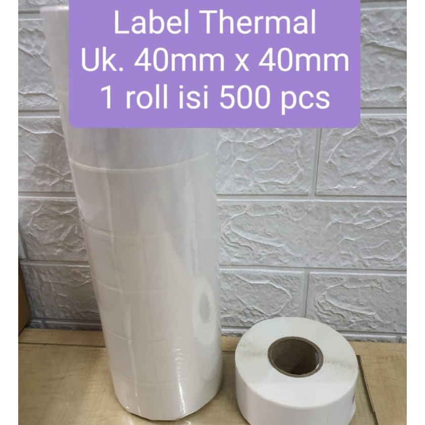 

KI3 LABEL STIKER THERMAL 4 X 4 mm 4x4 mm 1 roll isi 1 pcs