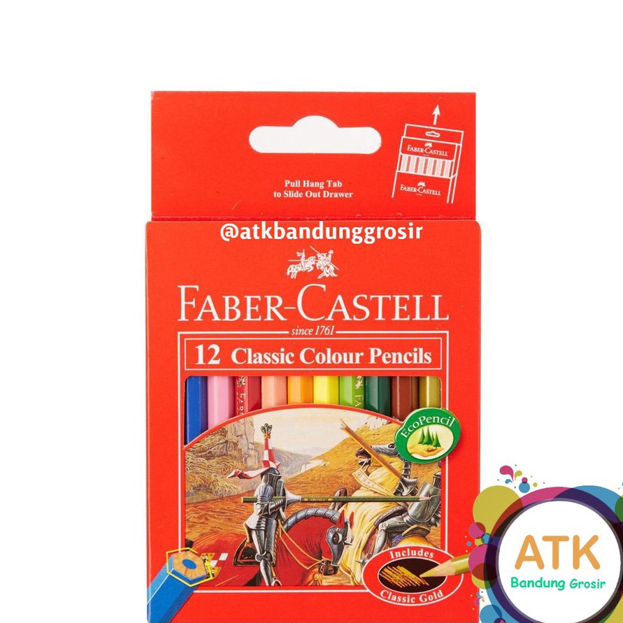 

KI3 Pensil Warna Faber Castell Classic Colour Pencils 12 Short Pendek