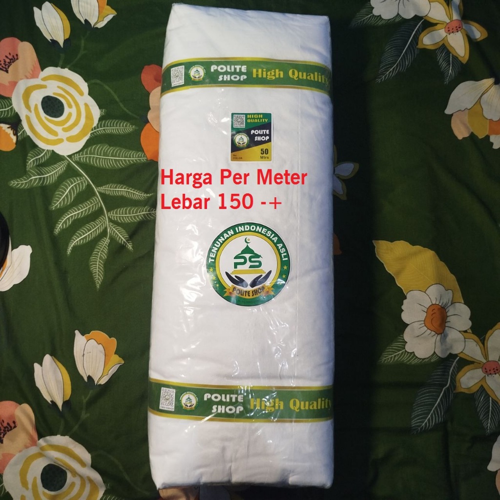 Kain Mori Putih Tebal Kualitas L.150 Harga Per Meter Kain Putih Kafan Kain Kafan Kain Mori Putih Kai