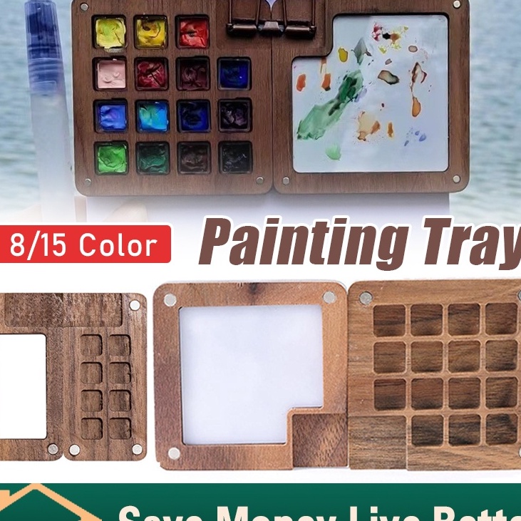 

Terbatas 158 Hole Palette Watercolor Kayu M Palet Lukis Kayu Magnetic Wooden Color Palette Disk M Palette Wooden Magnetic For WatercolorPalete Kayu Watercolor Magnet Painter Palette