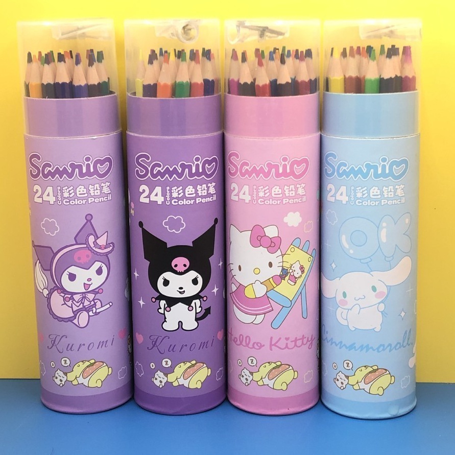 

HJ6 PENSIL WARNA TUBE PLUS SERUTAN MOTIF KUROMI CINNAMOROL HKITTY