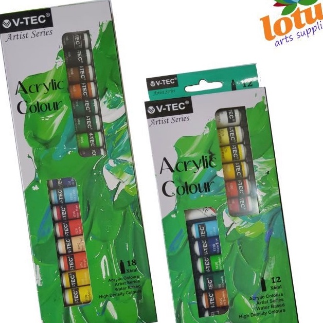 

Istimewa VTEC Acrylic Colour set 18 warna x 6ml tube