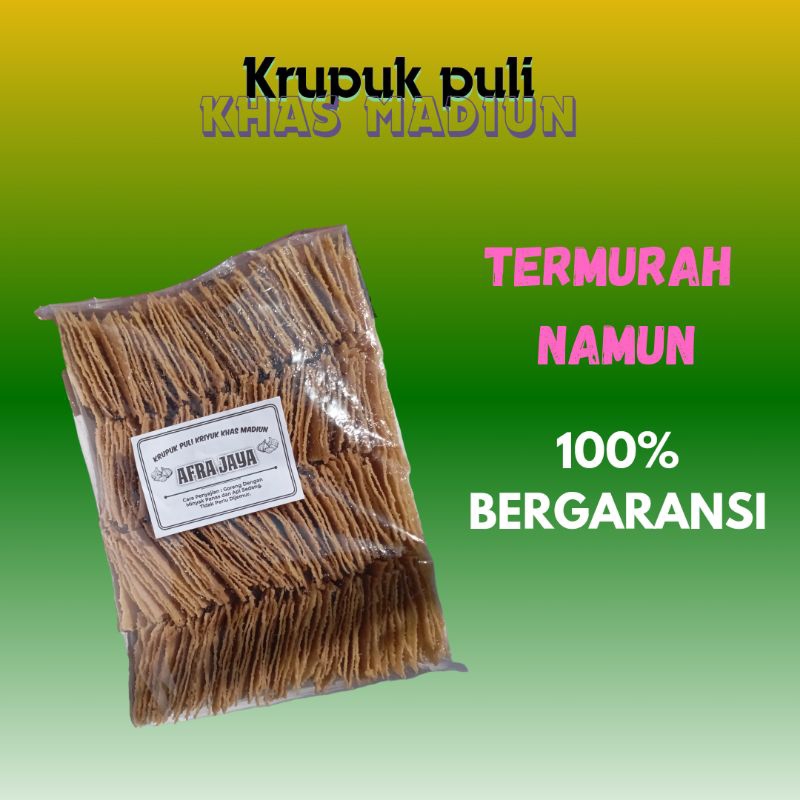 

afra jaya_( 2,5kg)Krupuk Puli Gendar Lempeng Karak Krupuk Nasi Beras Rasa Bawang Mentah Asli Khasnya Magetan Madiun atau 1 ball Murah