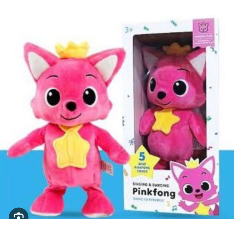 preloved Pinkfong Babyshark - Pinkfong singing Dancing Doll 20x18x36cm