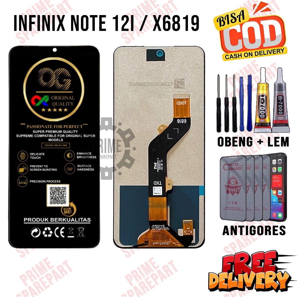 Lcd INFINIX NOTE 12I / X6819 Original Oem Lcd Touchscreen INFINIX NOTE 12I / X6819 Fullset