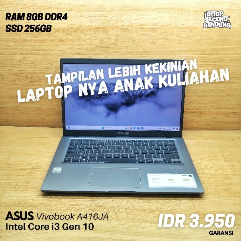 ASUS VIVOBOOK A406JA INTEL CORE I3 GEN 10 RAM 8GB DDR4 SSD 256GB