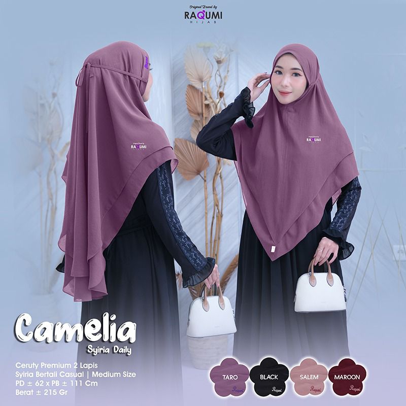 CAMELIA SYIRIA DAILY RAQUMI ORIGINAL | JILBAB SYIRIA RAQUMI | JILBAB CAMELIA RAQUMI | JILBAB BERGO T