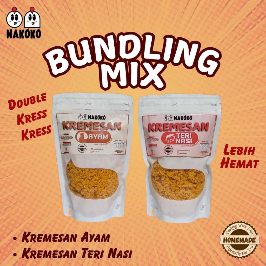 

Kremesan Nakoko, Paket Hemat, Kremesan Ayam-Kremesan Teri Nasi