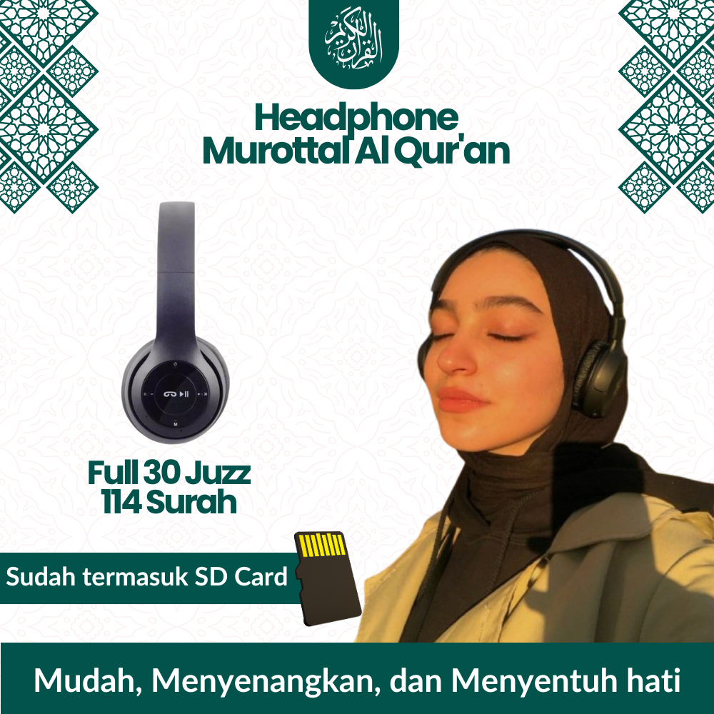 Headphone Headset Murottal Al Quran 30 Juzz Lengkap 114 Surah