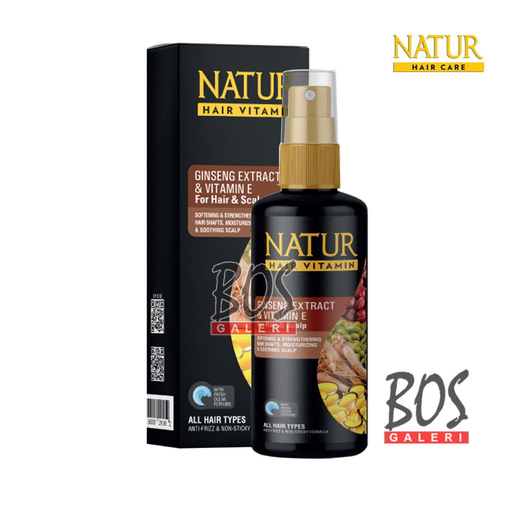 NATUR Vitamin Rambut Rontok GINSENG Hair Vitamin 80 ml Hair Vit