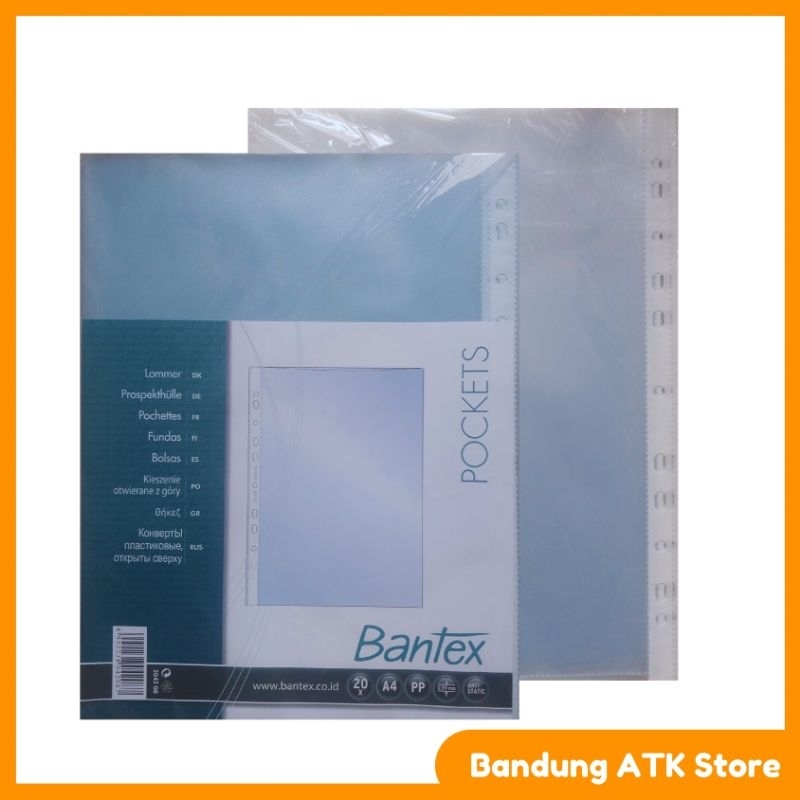 

Bantex PP Pocket A4 Isi 20 Lembar - Transparan