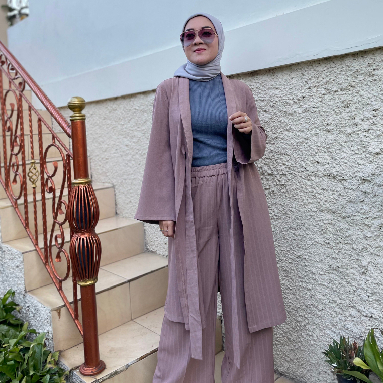 INR Falisha Outer Set One Set Outer dan Celana Kulot