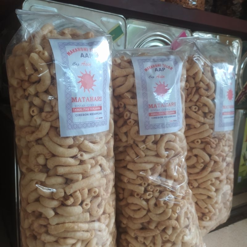 

Makaroni Telor Asin Gurih Kemasan 1kg Sesuai di Foto dan Vidio Harga Pabrik