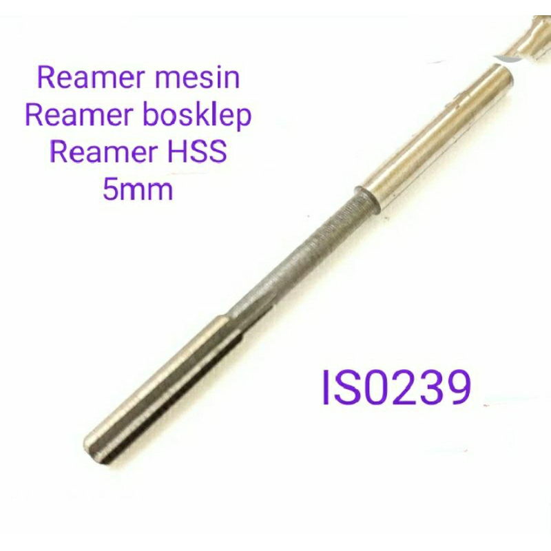 Reamer 5mm HSS reamer mesin lemer lurus 6flute