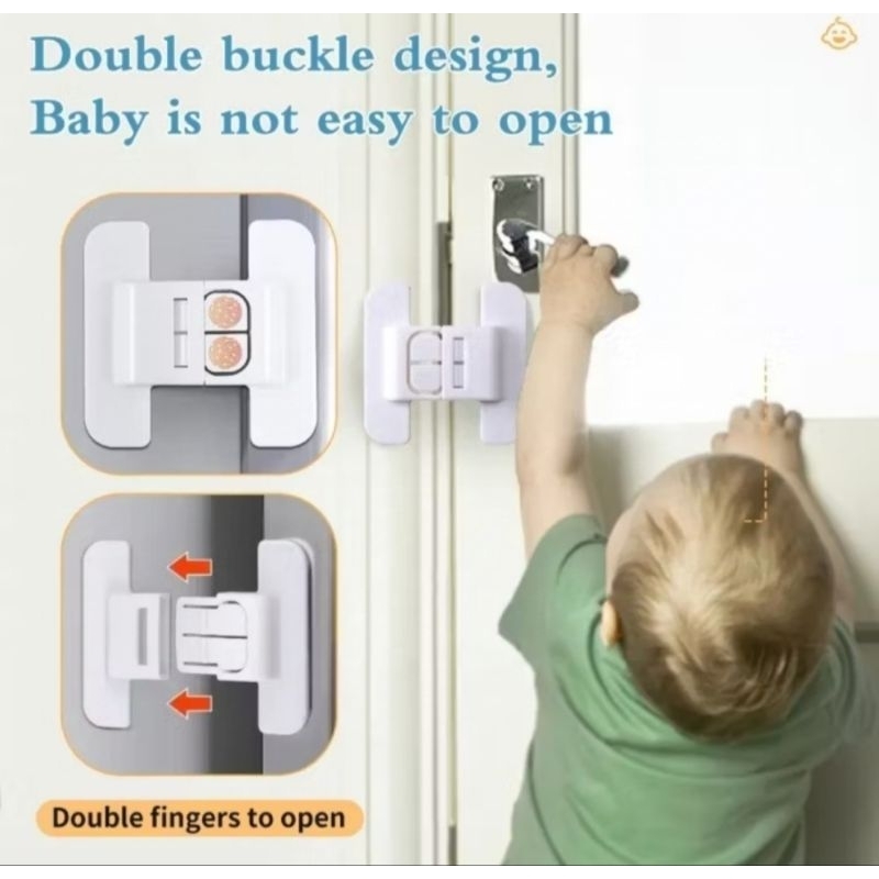 TOKODIPADANG1 Stiker Gembok Tempel Kunci Pengaman Anak Penutup Pintu Kulkas Laci Lemari Tempel Furni