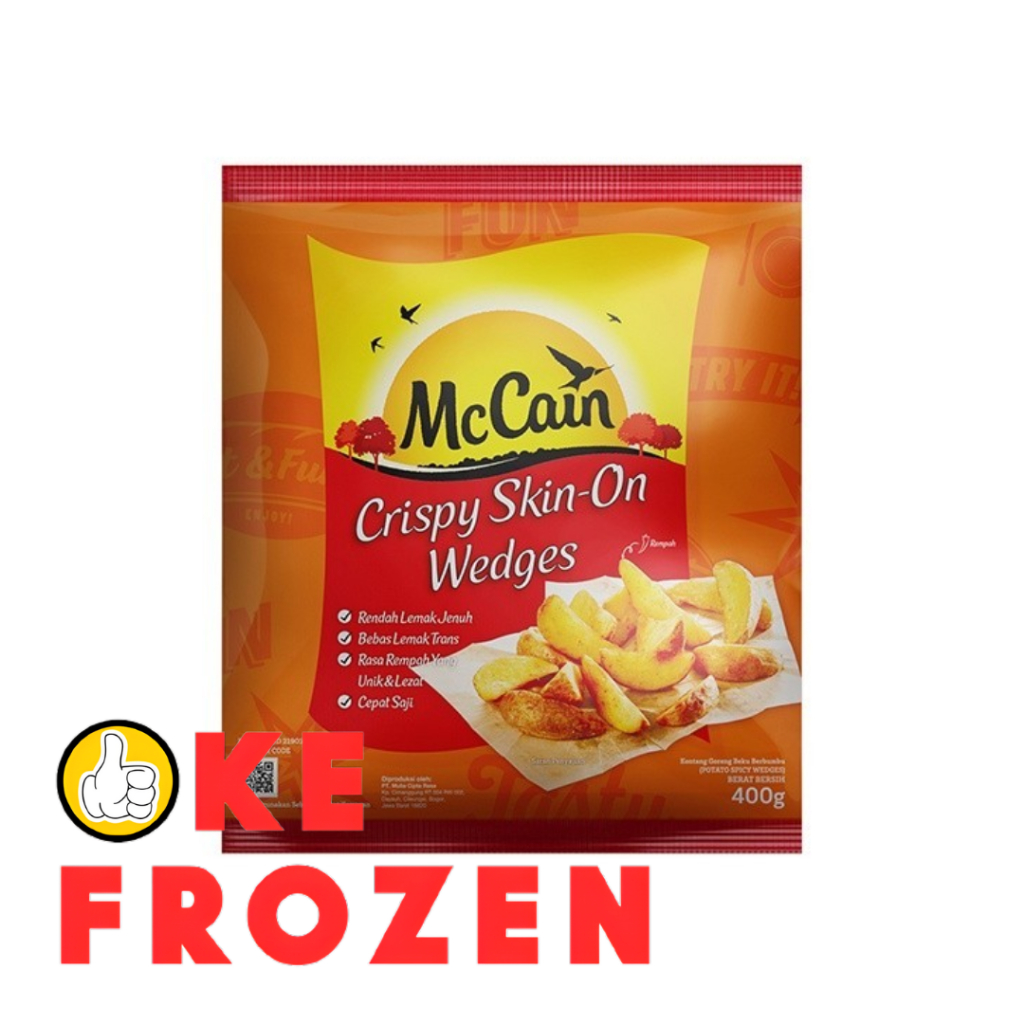 

MCCAIN CRISPY SKIN-ON WEDGES 800GR / KENTANG WEDGES