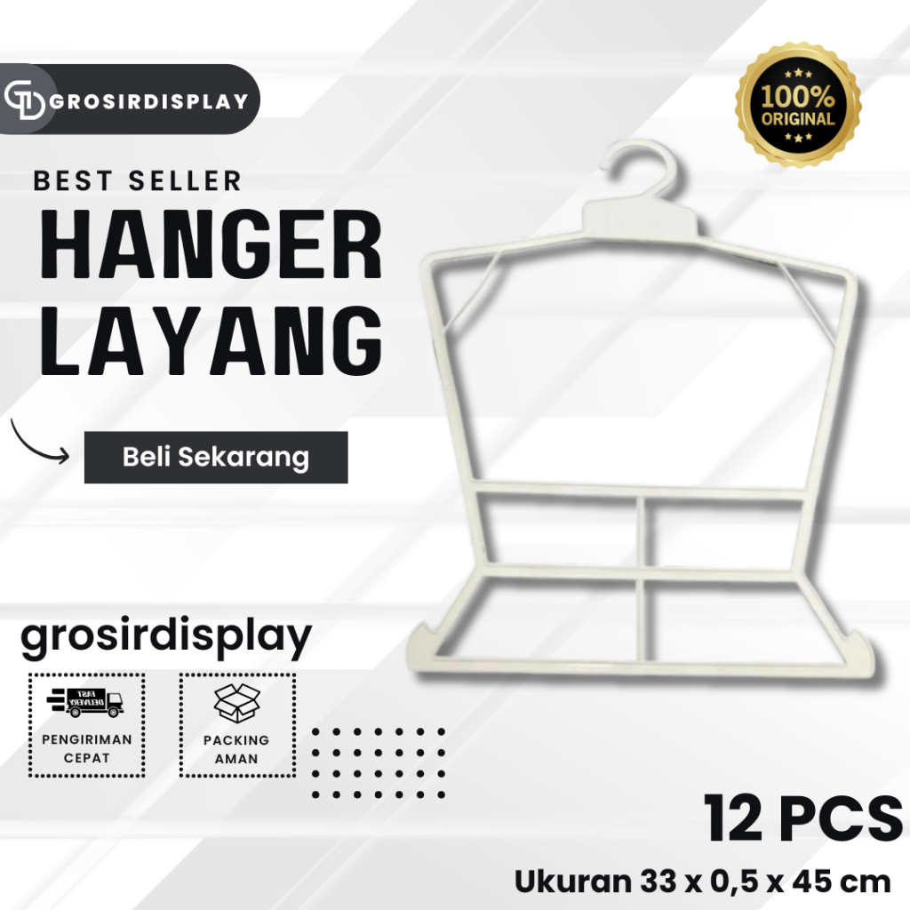 Display Toko Pakaian Balita Hanger Baju Anak Gantungan Tulang Cantelan Baju Setelan Atasan Murah