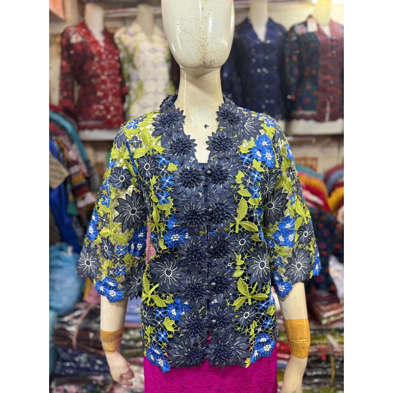 ATASAN BLOUSE BROKAT PINK BUTIK BOUTIQUE  CASUAL WEAR MADE IN THAILAND BANGKOK PINK BUTIK SULTAN