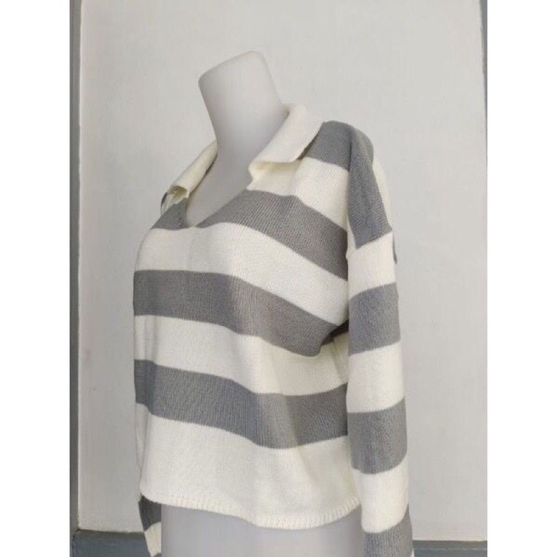 SWEATER FUJI CROP TOP SWEATER TEBAL / OVERSIZED