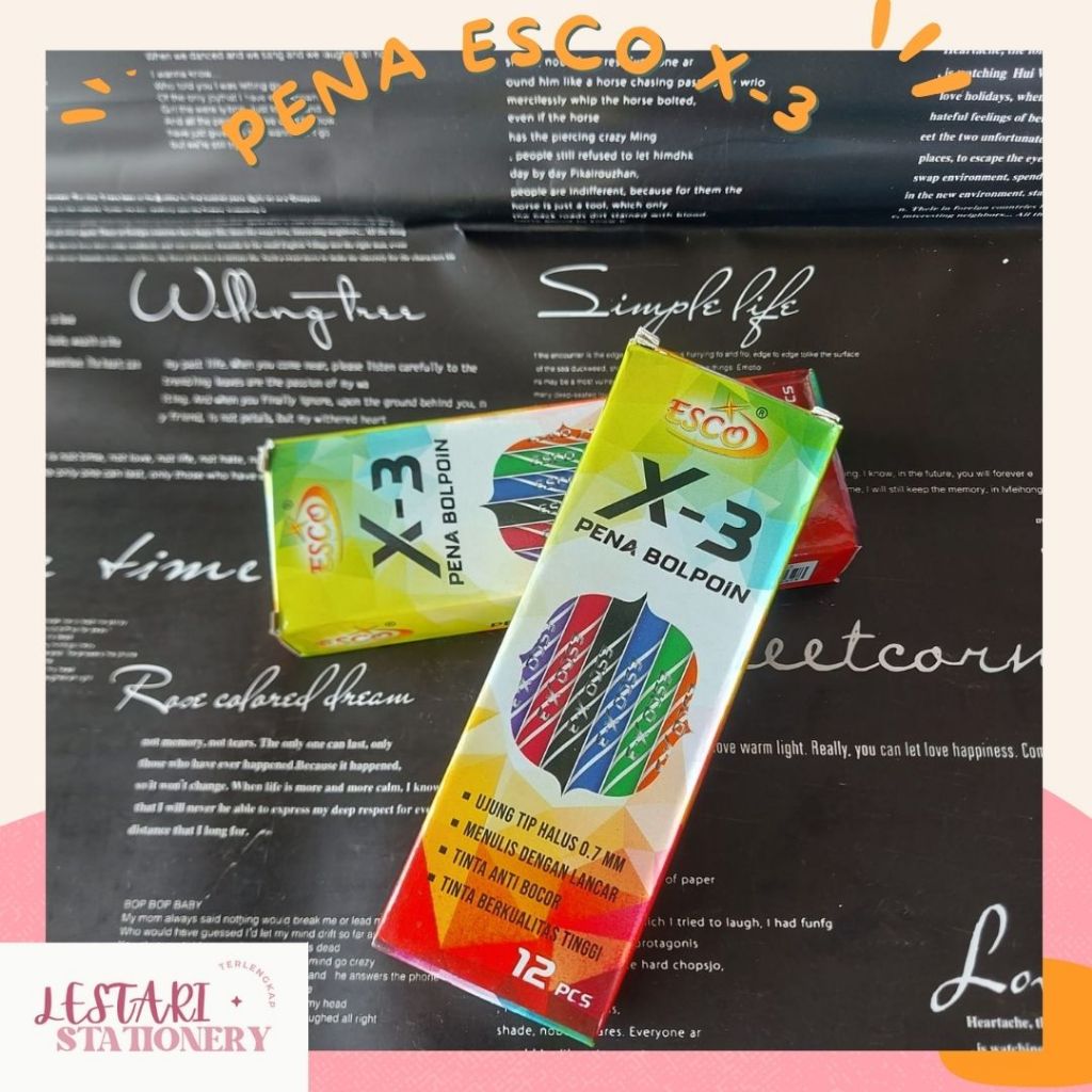

(1KTK)Pena Esco X-3 | Pena Murah | Pena Lilin | Lestari Stationery