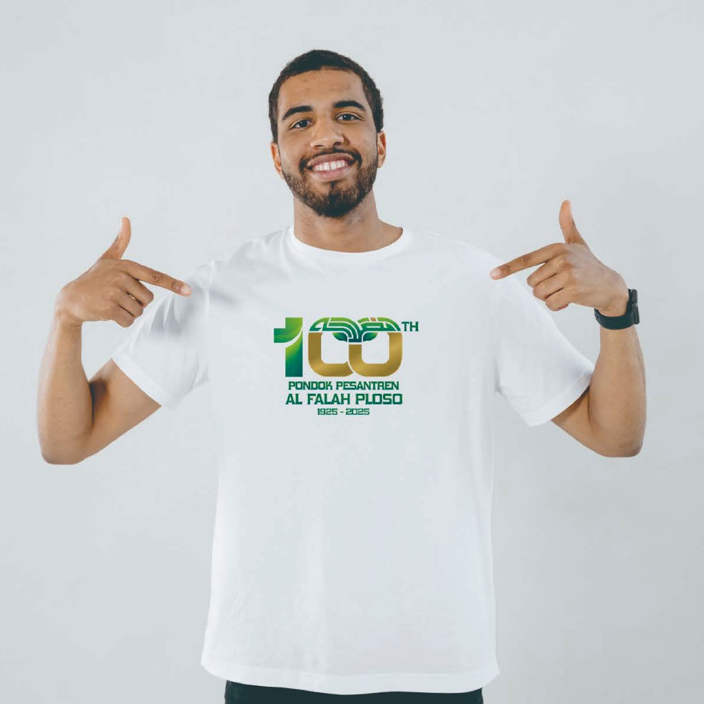 Kaos Desain LOGO HITAM PUTIH Merchandise Resmi 1 Abad Al Falah Ploso // FREE STIKER & SERTIFIKAT // 