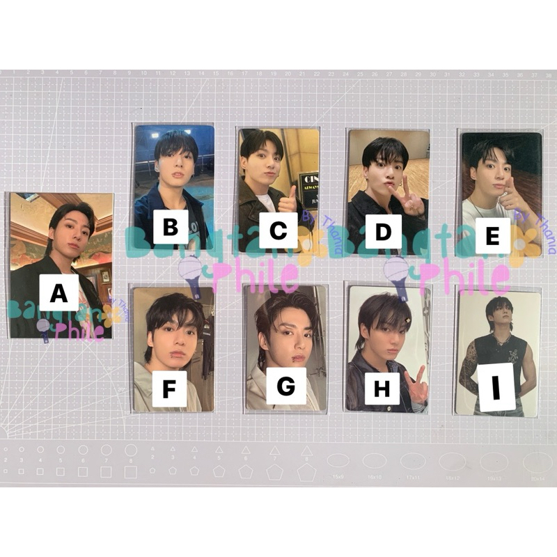 BTS OFFICIAL PHOTOCARD - GOLDEN JUNGKOOK Shirt Merch, YZY Lucky Draw, Terget Tattoo, M2U Lucky Draw