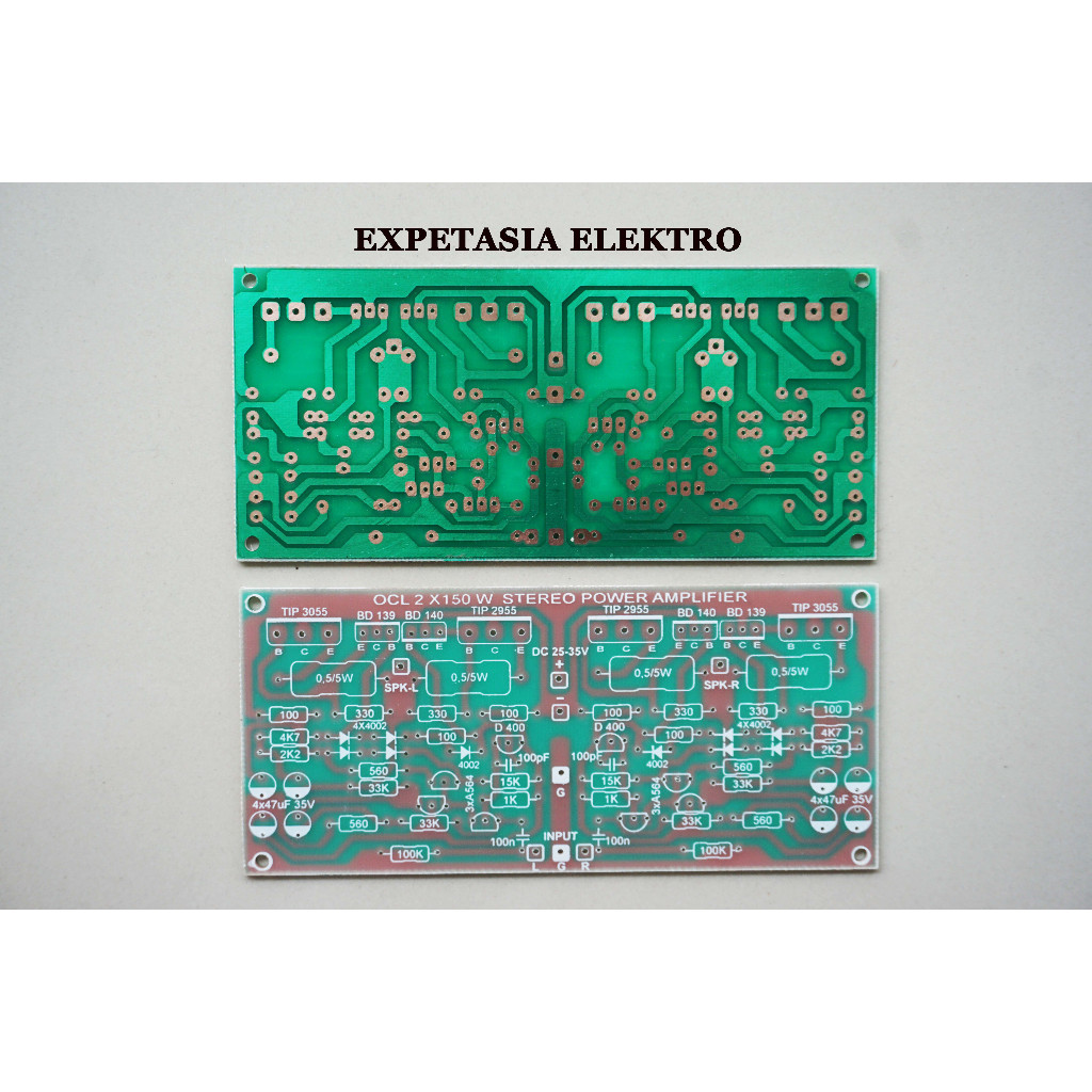 PCB Stereo Power Amplifier OCL 2x150 WATT