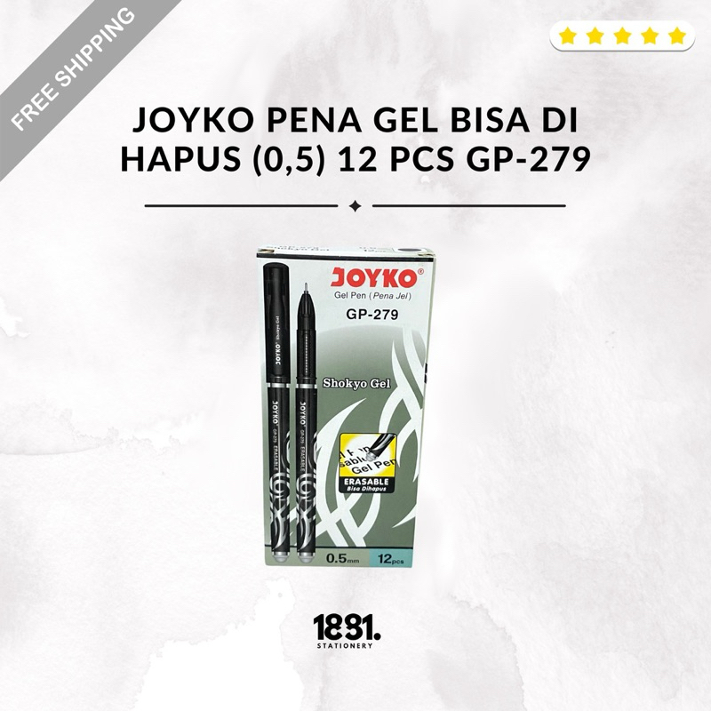 

Pulpen Gel Bisa Di Hapus Joyko Gp-279 | Joyko Pulpen Gel Hitam (0,5) | 1 Pack Pulpen Gel Joyko